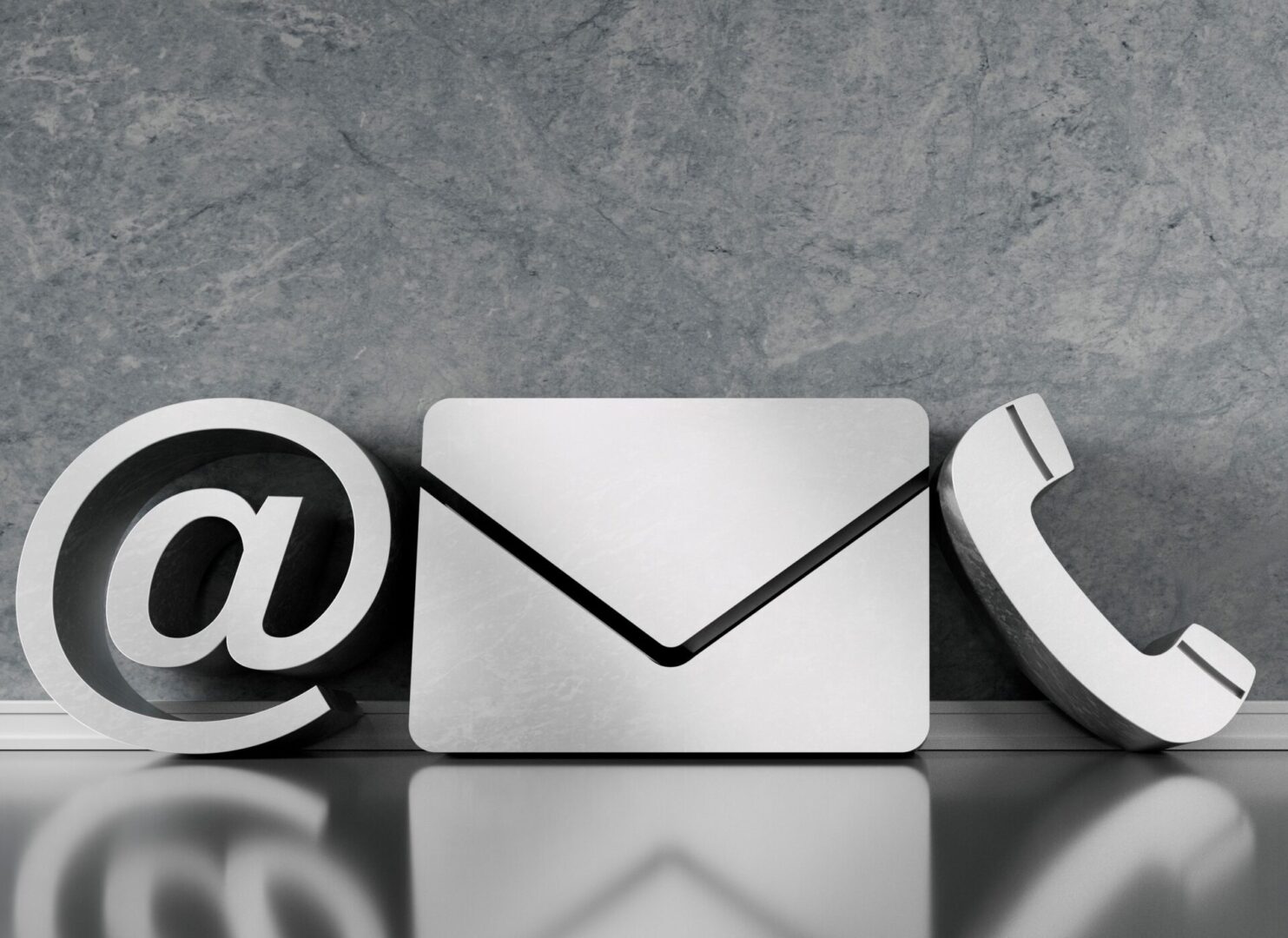 A close up of three different types of email